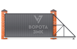 Раздвижные ворота 2000×2100 из профнастила ЗМК-7800