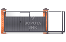 Механические ворота 1750×2000 для забора ЗМК-7203