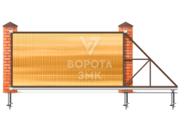 Ворота механические откатные для дачи 2000×2800 ЗМК-7205