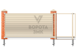 Откатные ворота 8 м 8000×2200 ЗМК-8120