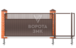 Раздвижные ворота 3000×2200 на роликах ЗМК-7185