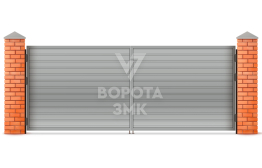 Распашные ворота из профильной трубы 1750×1500 ЗМК-5342