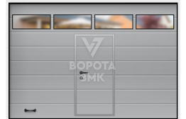 Подъемные ворота с дверью 2500×2250 ЗМК-3223